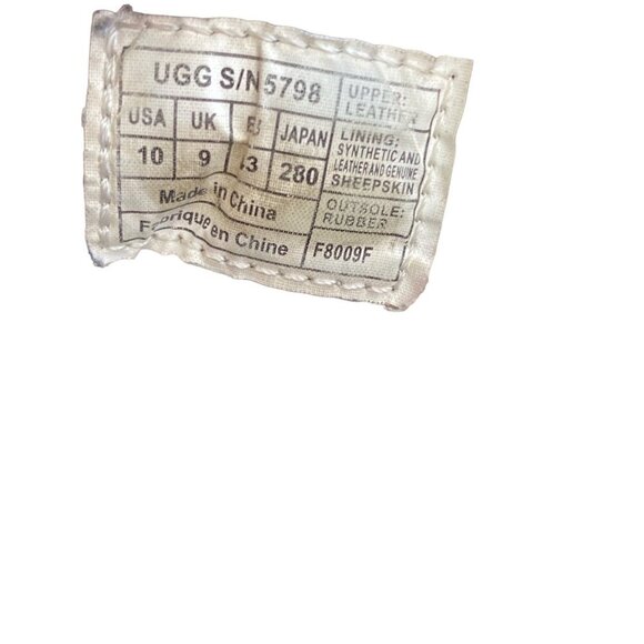 UGG AUSTRALIA MEN'S BROWN PEBBLED LEATHER MOC TOE CHUKKA BOOTS SZ 10 - Picture 8 of 8